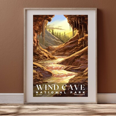 Wind Cave National Park Poster, Travel Art, Office Poster, Home Decor | S7 - image4